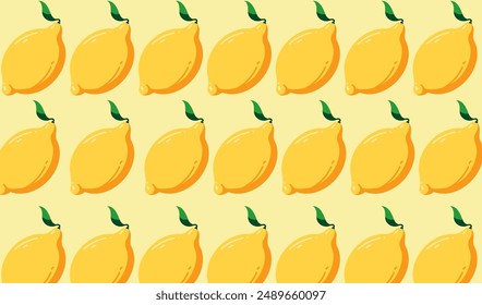 Lemon fruit pattern with eps format file.