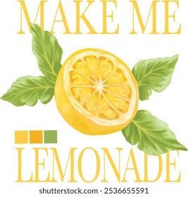 Lemon fruit poster design with text	