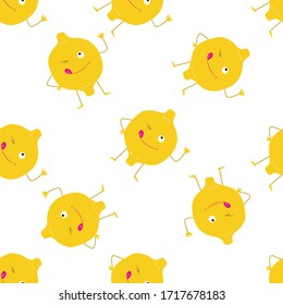 Lemon Fruit Seamless Pattern Can Be Used For: Background,Wallpaper,Icon,And Others