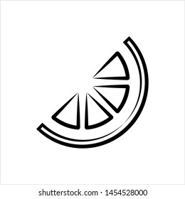 Lemon Fruit Slice Design Vector Art Illustration