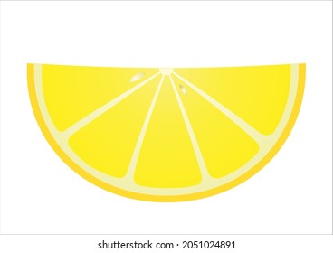 lemon fruit slice vector illustration