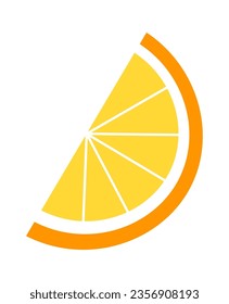 Lemon Fruit Slice Vector Illustration
