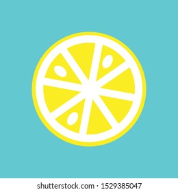 Lemon fruit slice vector illustration.Citrus  vitamin fruit