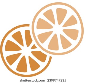Lemon Fruit Slices Vector Illustration