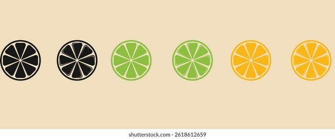 lemon fruit symbol icon in vector