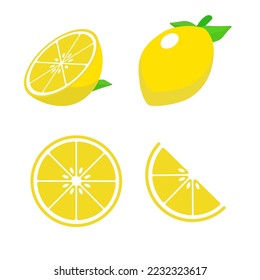lemon fruit that can be used as a complement to the design or ornament of a portfolio content or something like that.