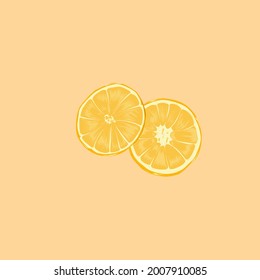 lemon fruit vector created for logos and others, dynamic shapes and colors