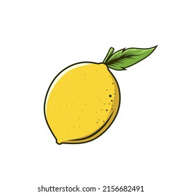 lemon fruit vector drawing illustration