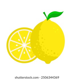  lemon , fruit - vector illustration