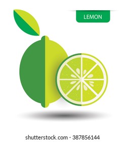 Lemon, fruit vector illustration