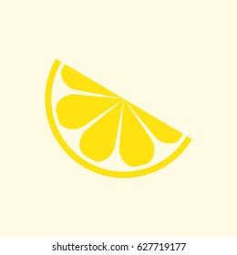 Lemon fruit. Vector illustration.