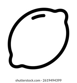 Lemon fruit vector illustration in clean bold style. Editable stroke