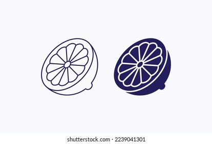 Zitronenfrucht, Vektorgrafik-Symbol