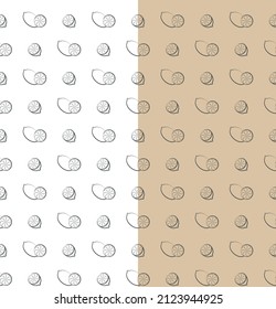 Lemon fruit vector seamless pattern. Flat graphic icon outline style, black grey stroke line. Beige or white easy editable color background 
