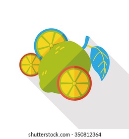 lemon fruits flat icon
