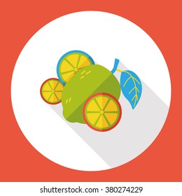 lemon fruits flat icon