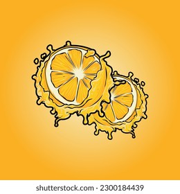 Lemon Fruits Logo Vector Illustration