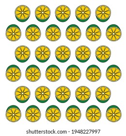 lemon fruits slice seamless pattern vector design
