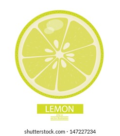 Lemon fruits vector illustration