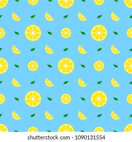 lemon geometric seamless pattern. Modern print,Wrapping paper, cards, posters, banners designs. Vector illustration