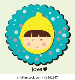 Lemon girl with love message 5