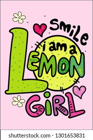 lemon girl,t-shirt design for girls