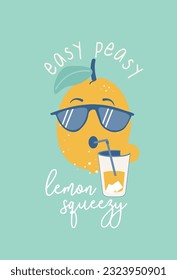 Verano de vectores de lemon Glasses