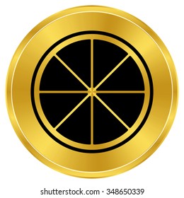 lemon - gold vector icon