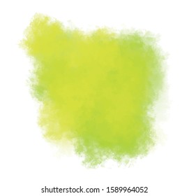 Lemon gradient background. Beautiful neon color. Watercolor texture. Green and yellow. Vector illustration grunge, copy space. EPS 8.