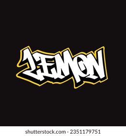 lemon graffiti vector tagging letter word text street art