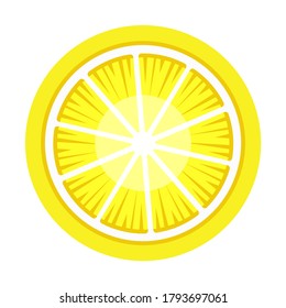 Lemon graphic object illustration isolated vector on white background. Citrus fruit nutrition diet icon. Dietary fiber and vitamins and mineral source. Useful products when breastfeeding a child