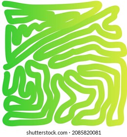 Lemon green background with brush style on white background