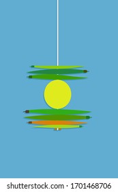 Lemon and  green chillies hanging a string. A religious practice among Hindus in India