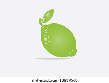 Lemon Green Icon On White Background