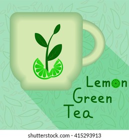 Lemon Green Tea logo or label