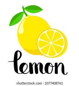 Hand Drawn Lemon Lemon Slice Lemonade Stock Vector (Royalty Free ...