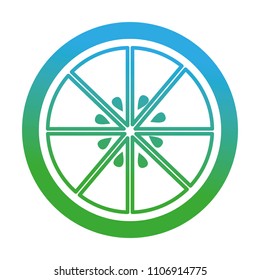 lemon half isolated icon