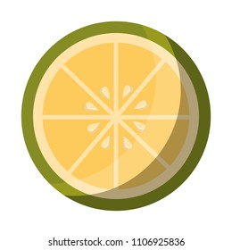 lemon half isolated icon