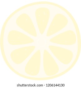 Lemon hand drawn vector isolated on white background. Trendy lemon in flat style for menu design, packaging template, app, ui, logo, backdrop and web site. Creative art design, vector illustration