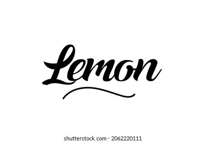 Lemon hand written word text for typography design. Can be used for a logo