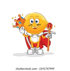 the lemon head king vector. cartoon character