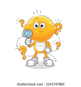 the lemon head searching illustration. character vector