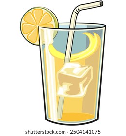 lemon ice cartoon retro vector design, work of hand drawn