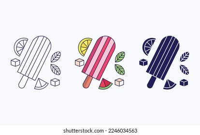 Ice de limón lolly fina