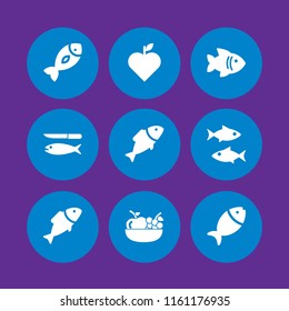 lemon icon. 9 lemon set with fruit and fish vector icons for web and mobile app