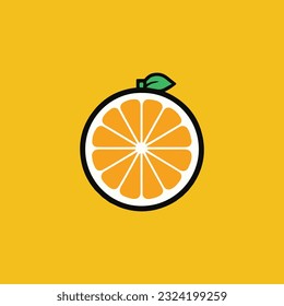 Lemon icon. Abstract modern logo of lemon icons lemon color background