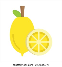 Lemon icon for application and website. Vector illustration