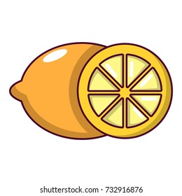 Lemon icon. Cartoon illustration of lemon vector icon for web
