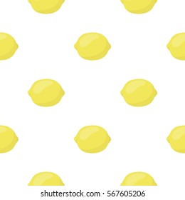 Lemon icon cartoon. Singe fruit icon.