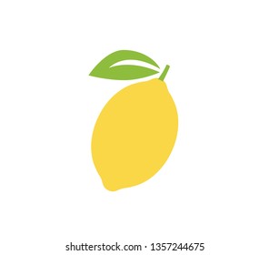 Lemon icon. Lemon citrus fruit vector design. 